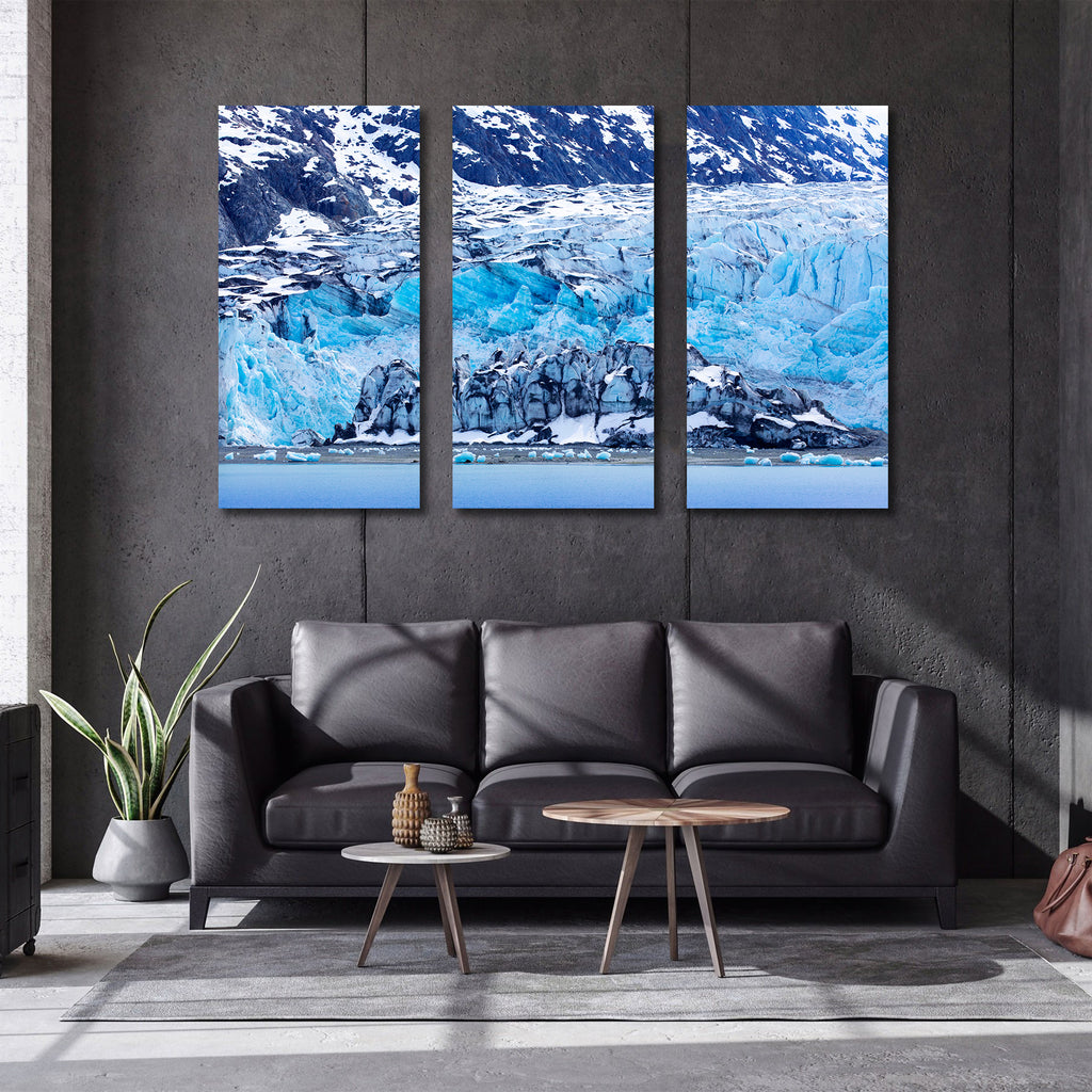 Pine Stretched  Framed 3 Panels - World Natural Heritage - Alaska Glacier Bay
