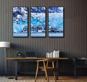 Pine Stretched  Framed 3 Panels - World Natural Heritage - Alaska Glacier Bay