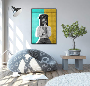 Pine Stretched  Framed 1 Panel - Vintage