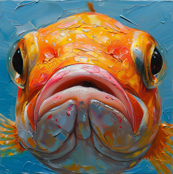 Pine Stretched  Framed 1 Panel - Fish