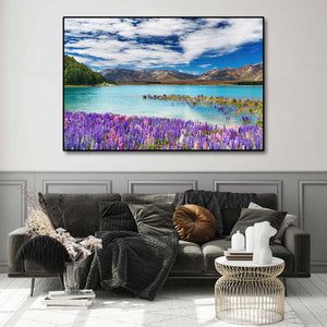 Pine Stretched  Framed 1 Panel - Lake Tekapo, New Zealand