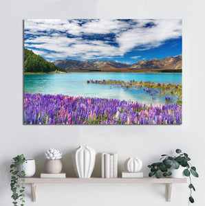 Pine Stretched  Framed 1 Panel - Lake Tekapo, New Zealand