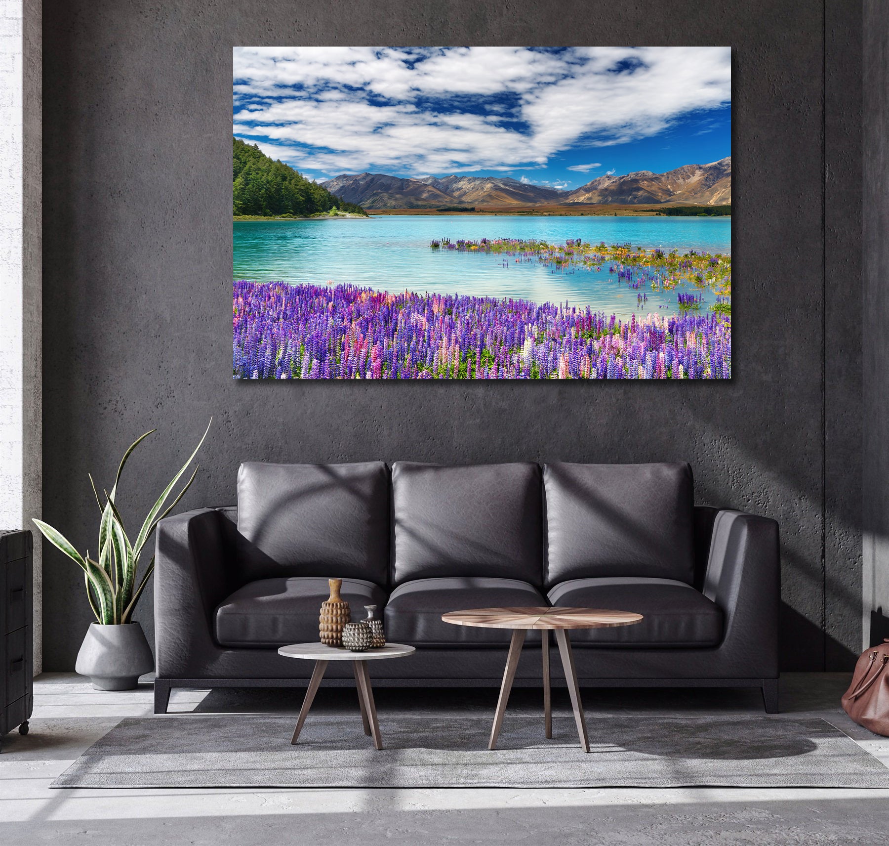 Pine Stretched  Framed 1 Panel - Lake Tekapo, New Zealand