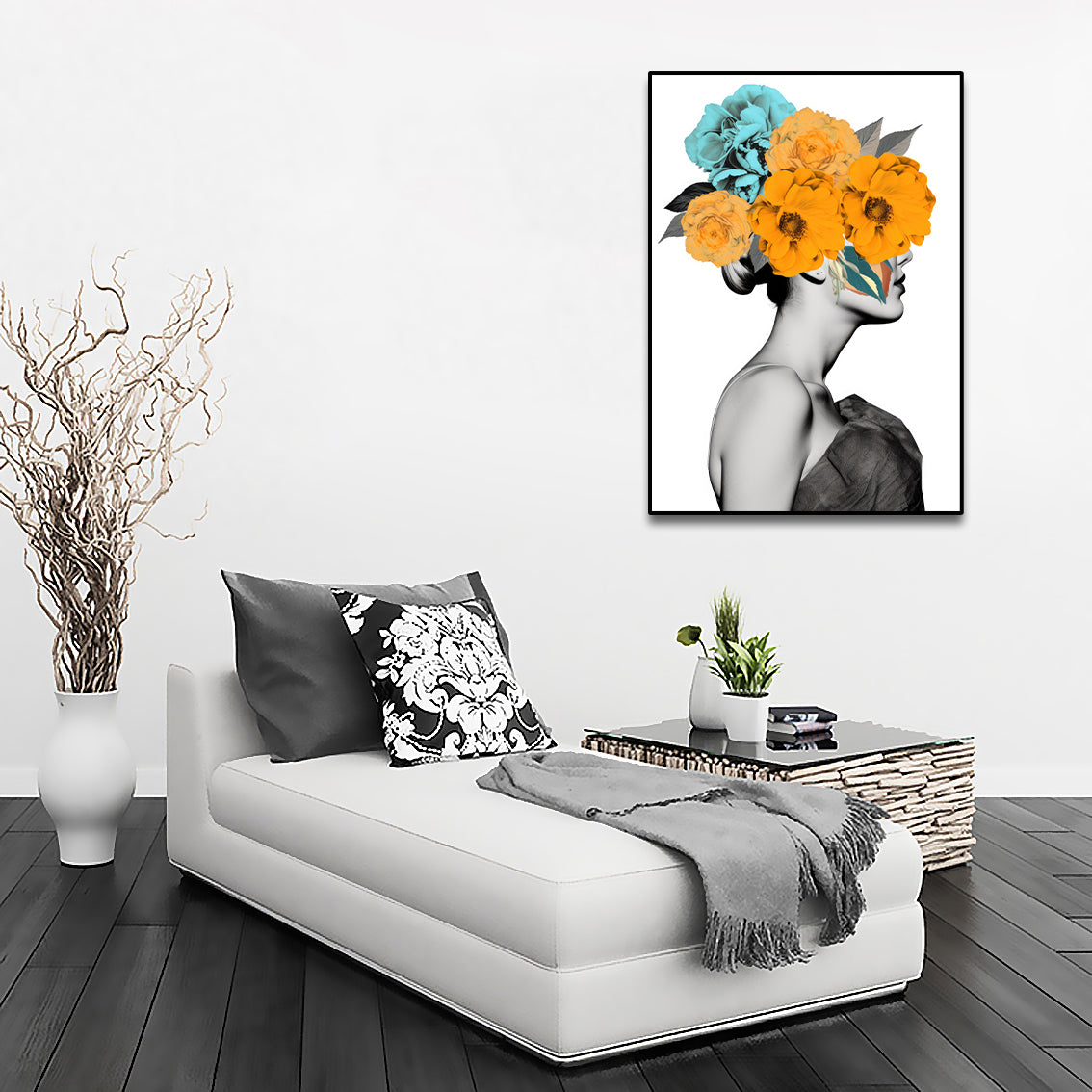 Pine Stretched  Framed 1 Panel - Fashion Portrait
