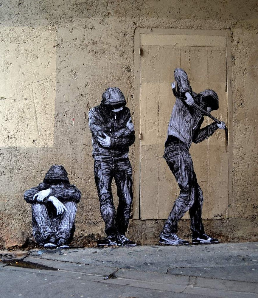 Pine Stretched  Framed 1 Panel - Street Art in France