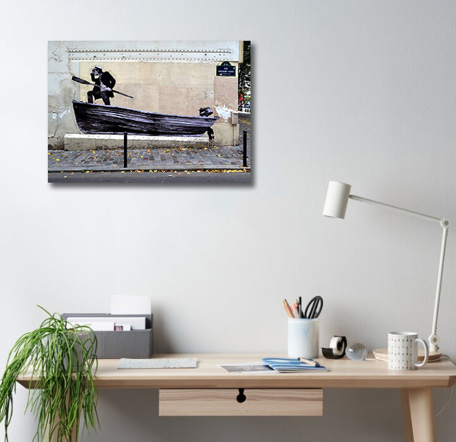 Pine Stretched  Framed 1 Panel - Street Art in France