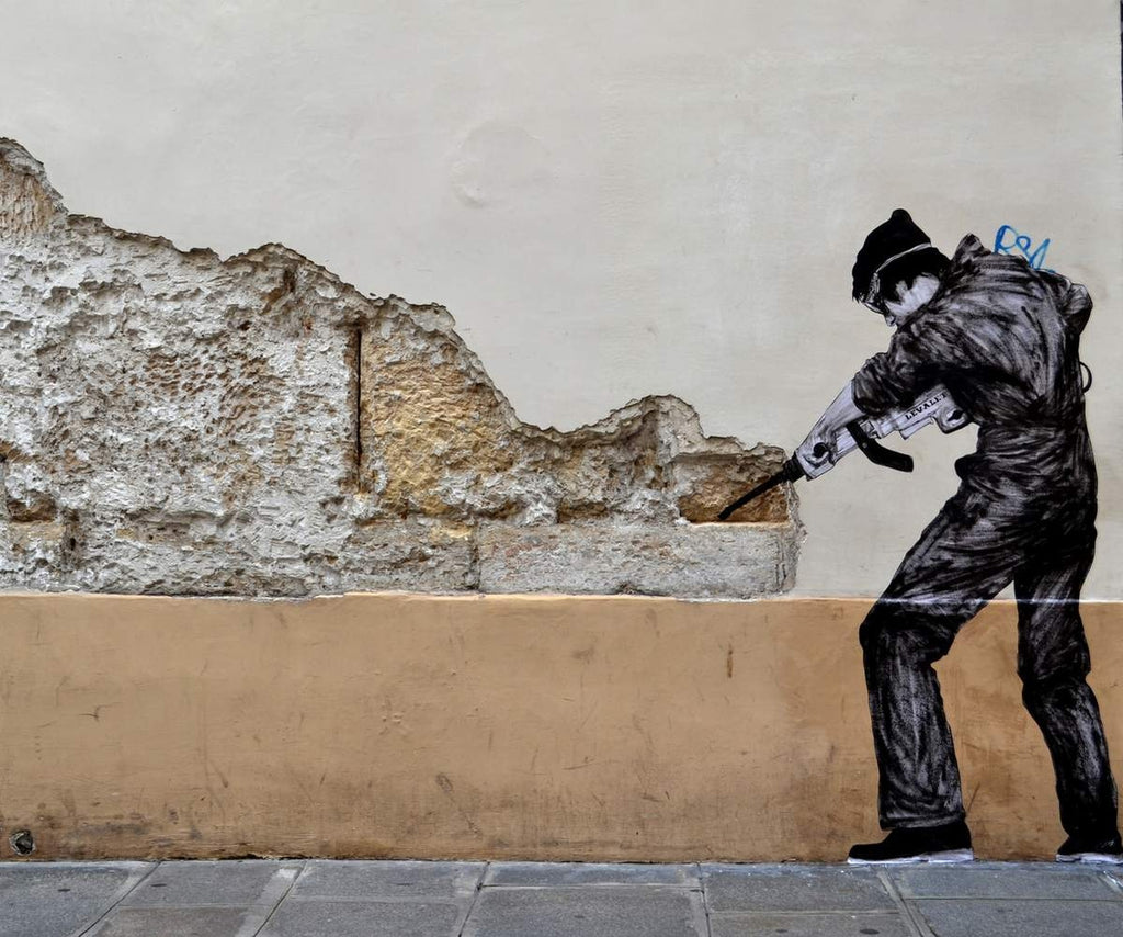 Pine Stretched  Framed 1 Panel - Street Art in France