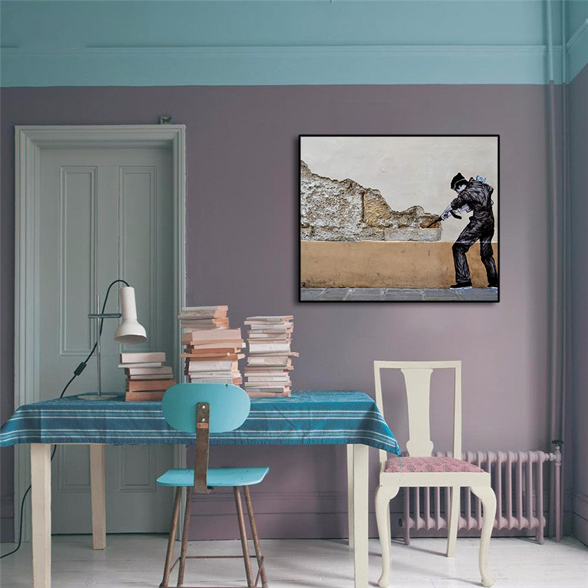Modern Pop Art Canvas Wall Art Print Poster | Home Decor | Stretched 1 Panel - Street Art in France