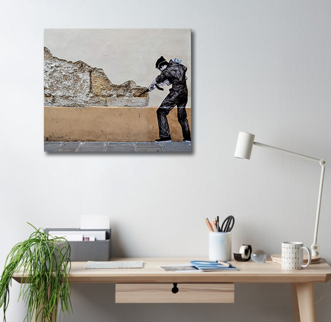 Modern Pop Art Canvas Wall Art Print Poster | Home Decor | Stretched 1 Panel - Street Art in France