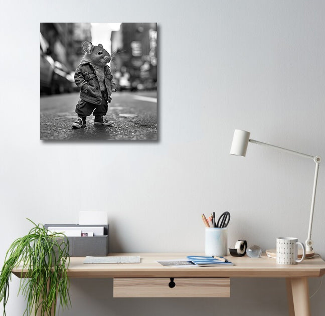 Pine Stretched  Framed 1 Panel - Backstreet Mouse