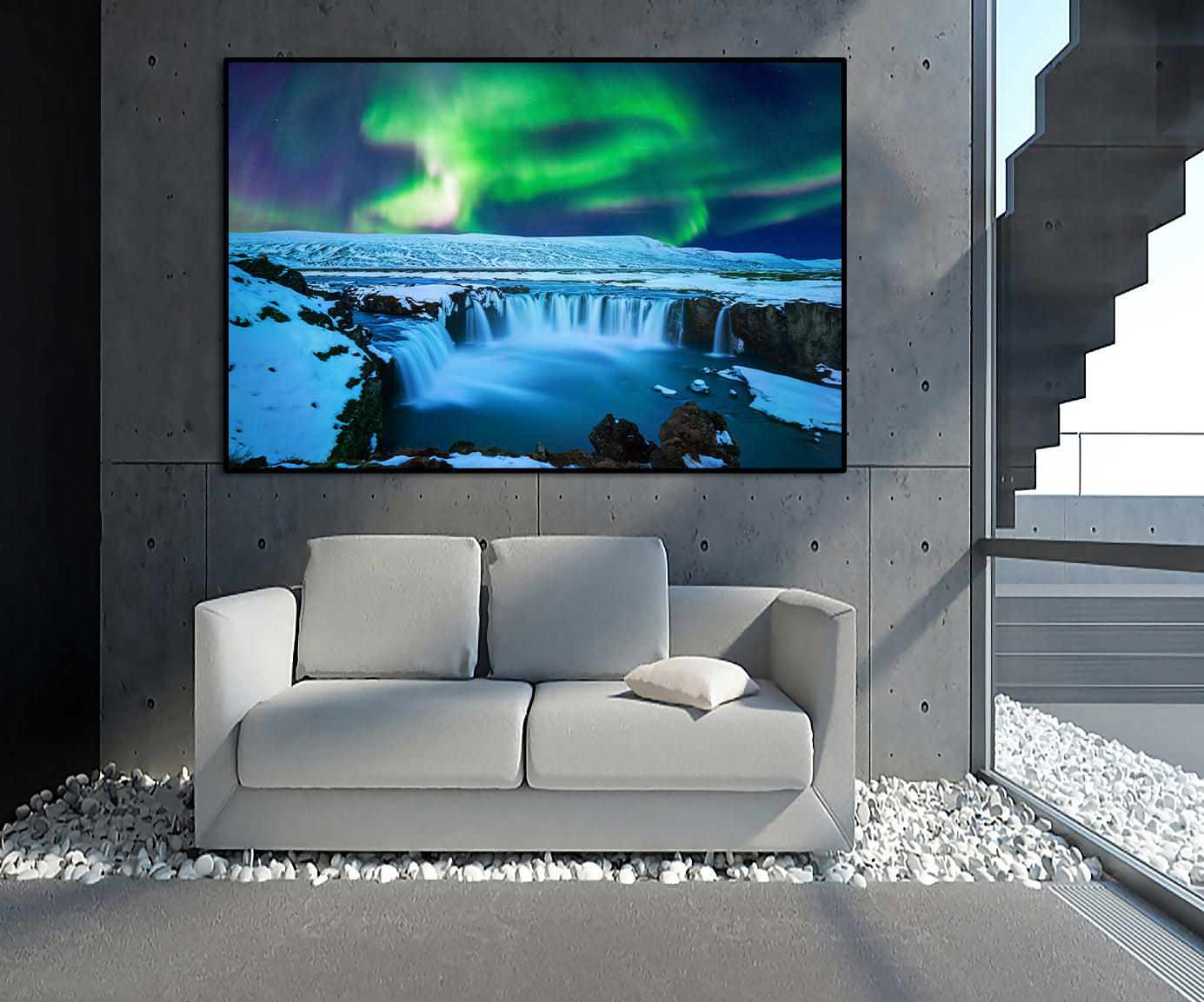 Pine Stretched  Framed 1 Panel - Aurora