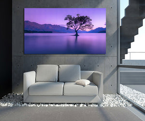 Pine Stretched  Framed 1 Panel - Serenity at Lake Wanaka