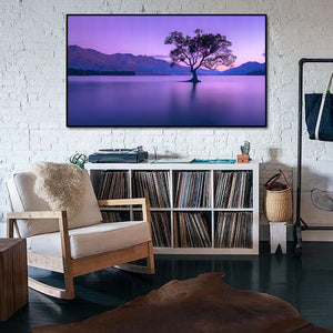Pine Stretched  Framed 1 Panel - Serenity at Lake Wanaka