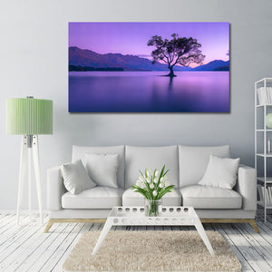 Pine Stretched  Framed 1 Panel - Serenity at Lake Wanaka