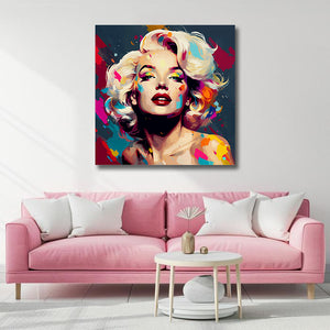 Pine Stretched  Framed 1 Panel - Marilyn Monroe