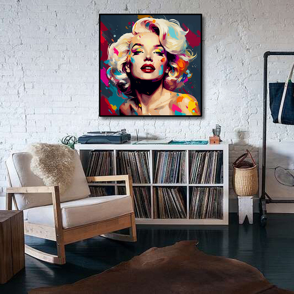 Pine Stretched  Framed 1 Panel - Marilyn Monroe