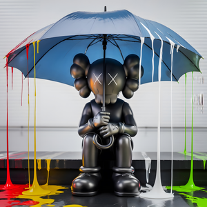 Pine Stretched  Framed 1 Panel - Kaws
