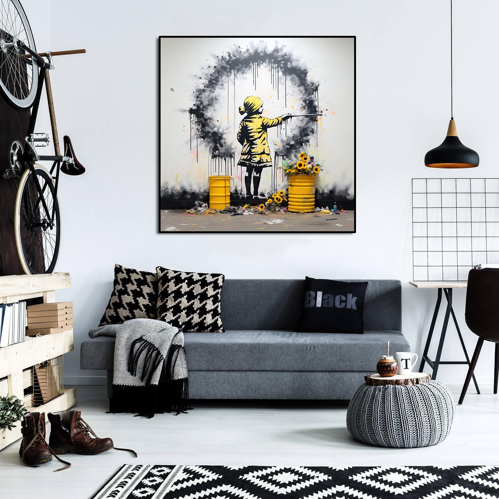 Pine Stretched  Framed 1 Panel - Street Art