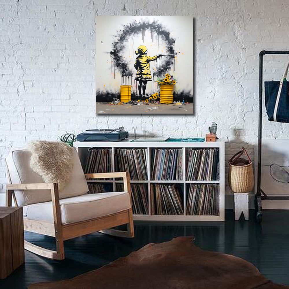 Pine Stretched  Framed 1 Panel - Street Art