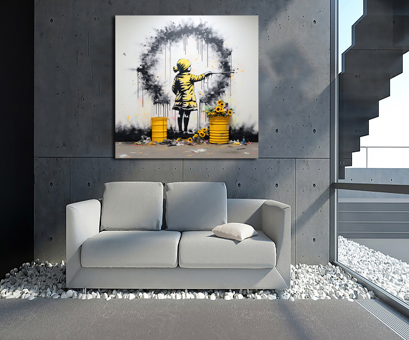 Pine Stretched  Framed 1 Panel - Street Art
