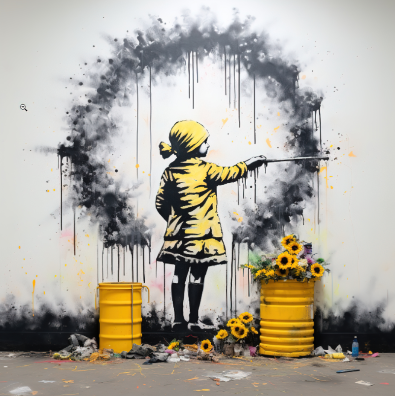 Pine Stretched  Framed 1 Panel - Street Art