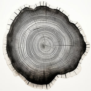 Framed 4 Panels - Tree Ring