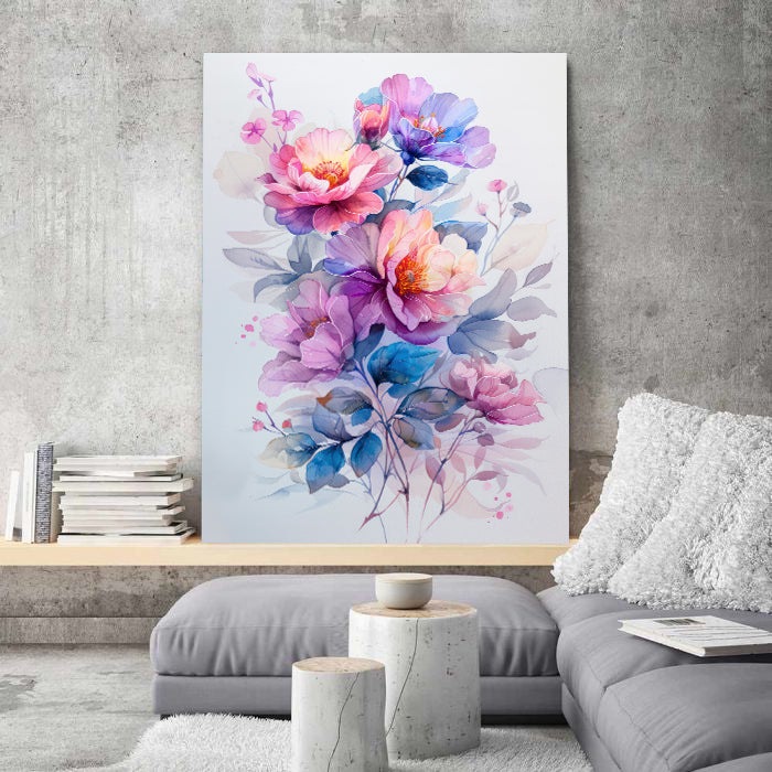 Framed 1 Panel - Watercolor Floral