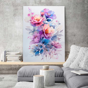 Framed 1 Panel - Watercolor Floral