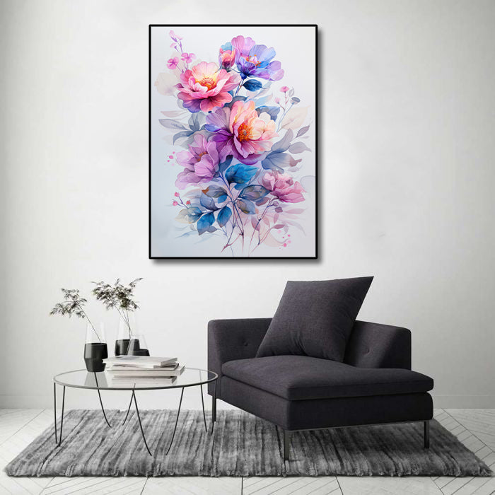 Framed 1 Panel - Watercolor Floral