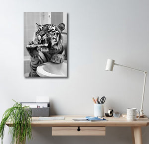 Pine Stretched  Framed 1 Panel - Clean your teeth