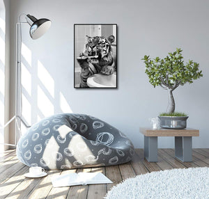 Pine Stretched  Framed 1 Panel - Clean your teeth