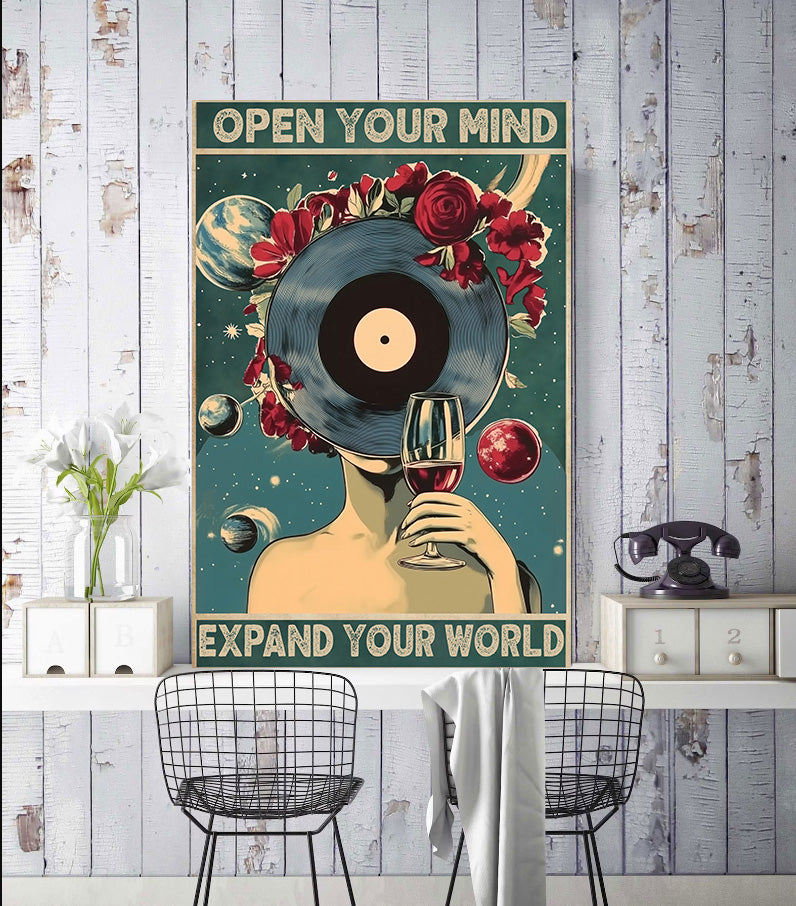 Pine Stretched  Framed 1 Panel - Open Your Mind Expand Your World