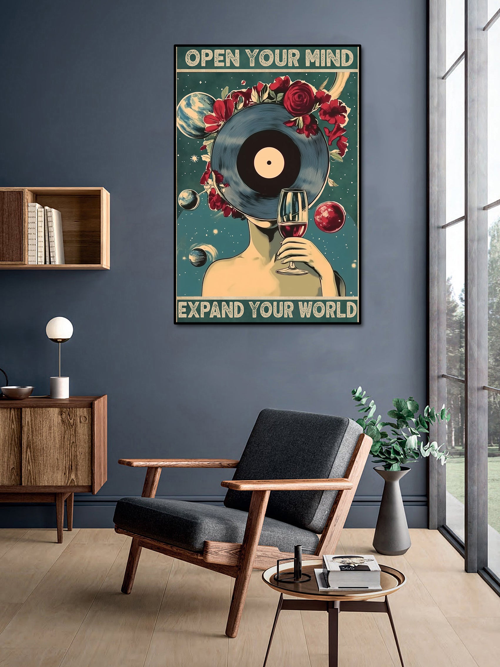 Pine Stretched  Framed 1 Panel - Open Your Mind Expand Your World