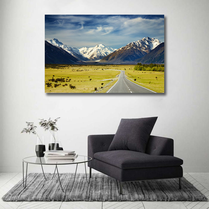Pine Stretched  Framed 1 Panel - Road to Southern Alps