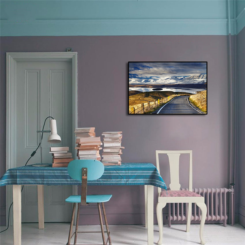 Pine Stretched  Framed 1 Panel - Southern Alps and Lake Tekapo