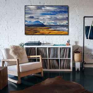 Pine Stretched  Framed 1 Panel - Southern Alps, New Zealand.