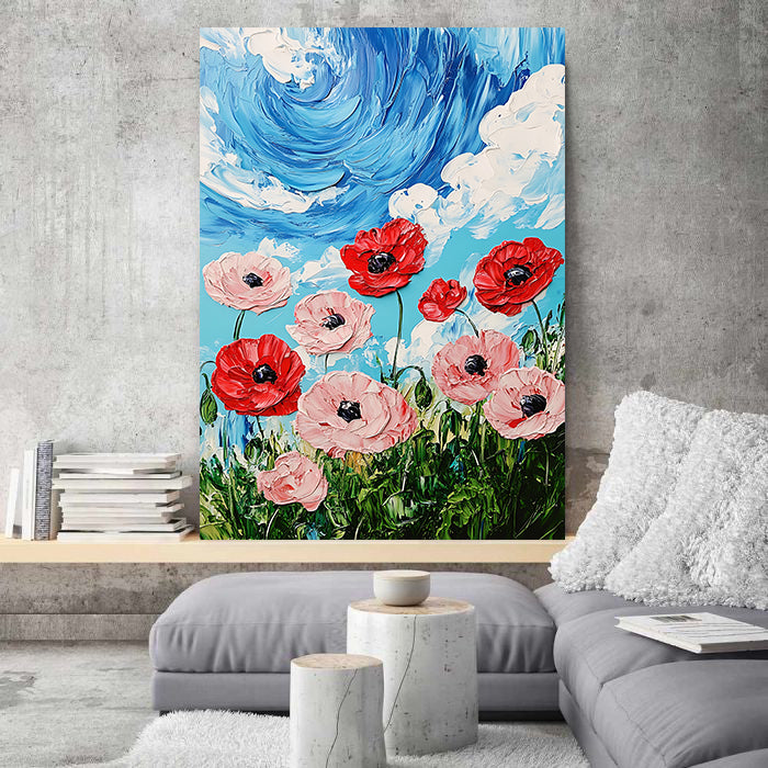 Pine Stretched  Framed 1 Panel - Flowers
