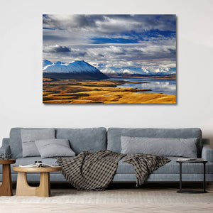 Pine Stretched  Framed 1 Panel - Southern Alps, New Zealand.