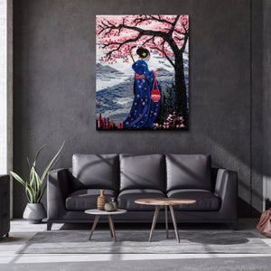 Pine Stretched  Framed 1 Panel - Japanese Art
