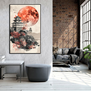 Pine Stretched  Framed 1 Panel - Himeji Castle Japan