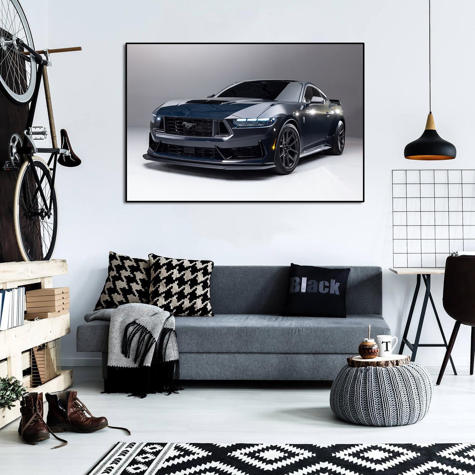 Framed 1 Panel - Ford Mustang Dark Horse