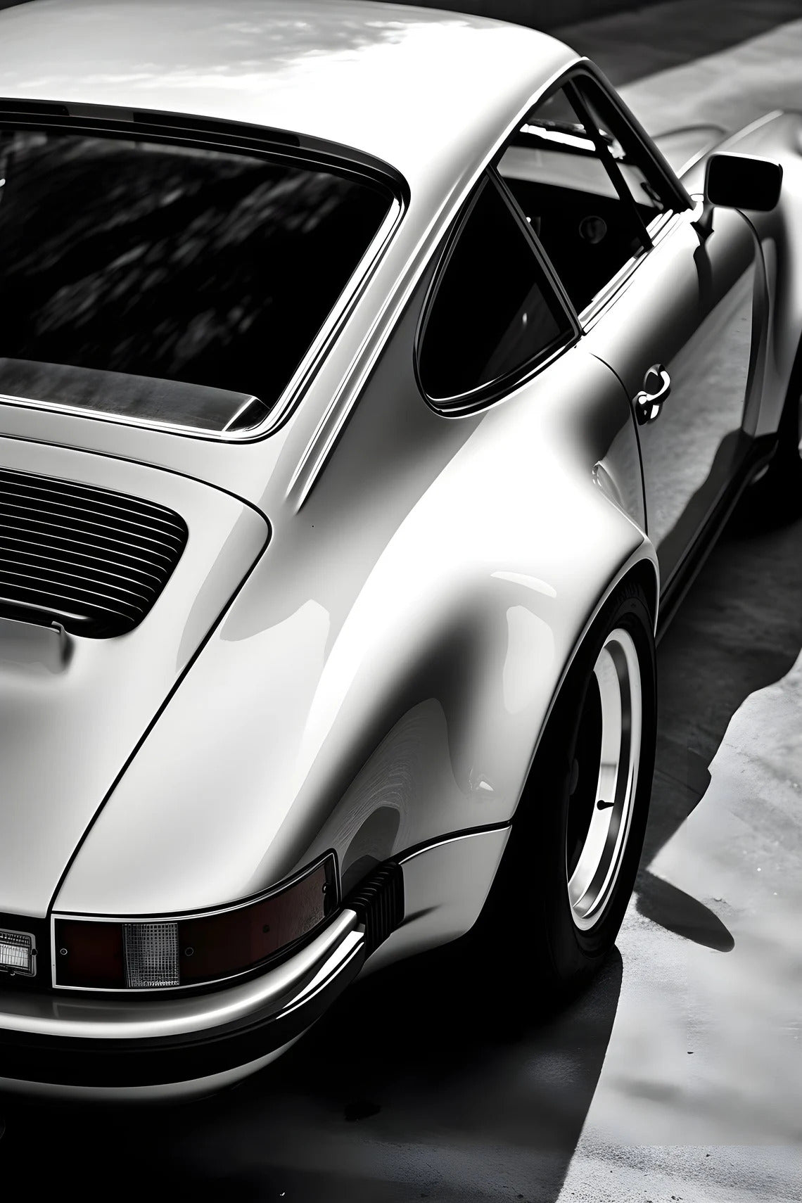 Pine Stretched  Framed 3 Panels - Porsche