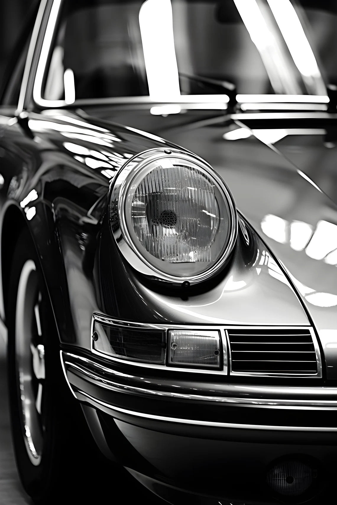 Pine Stretched  Framed 3 Panels - Porsche