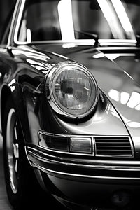 Pine Stretched  Framed 3 Panels - Porsche