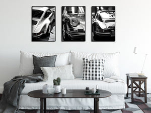 Pine Stretched  Framed 3 Panels - Porsche