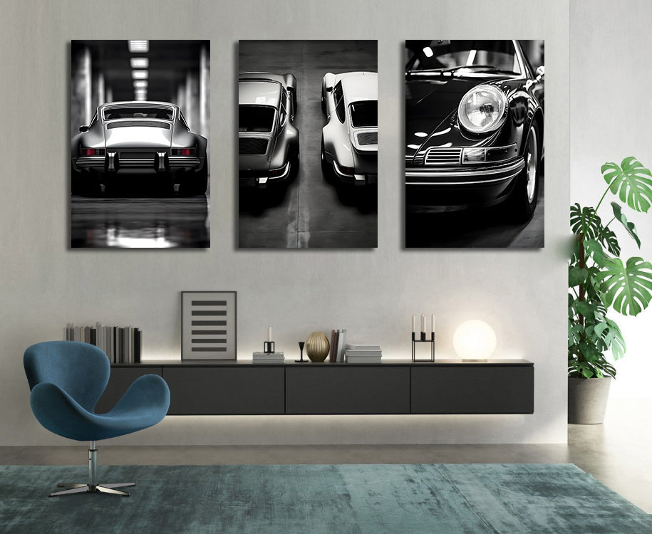 Framed 3 Panels - Porsche