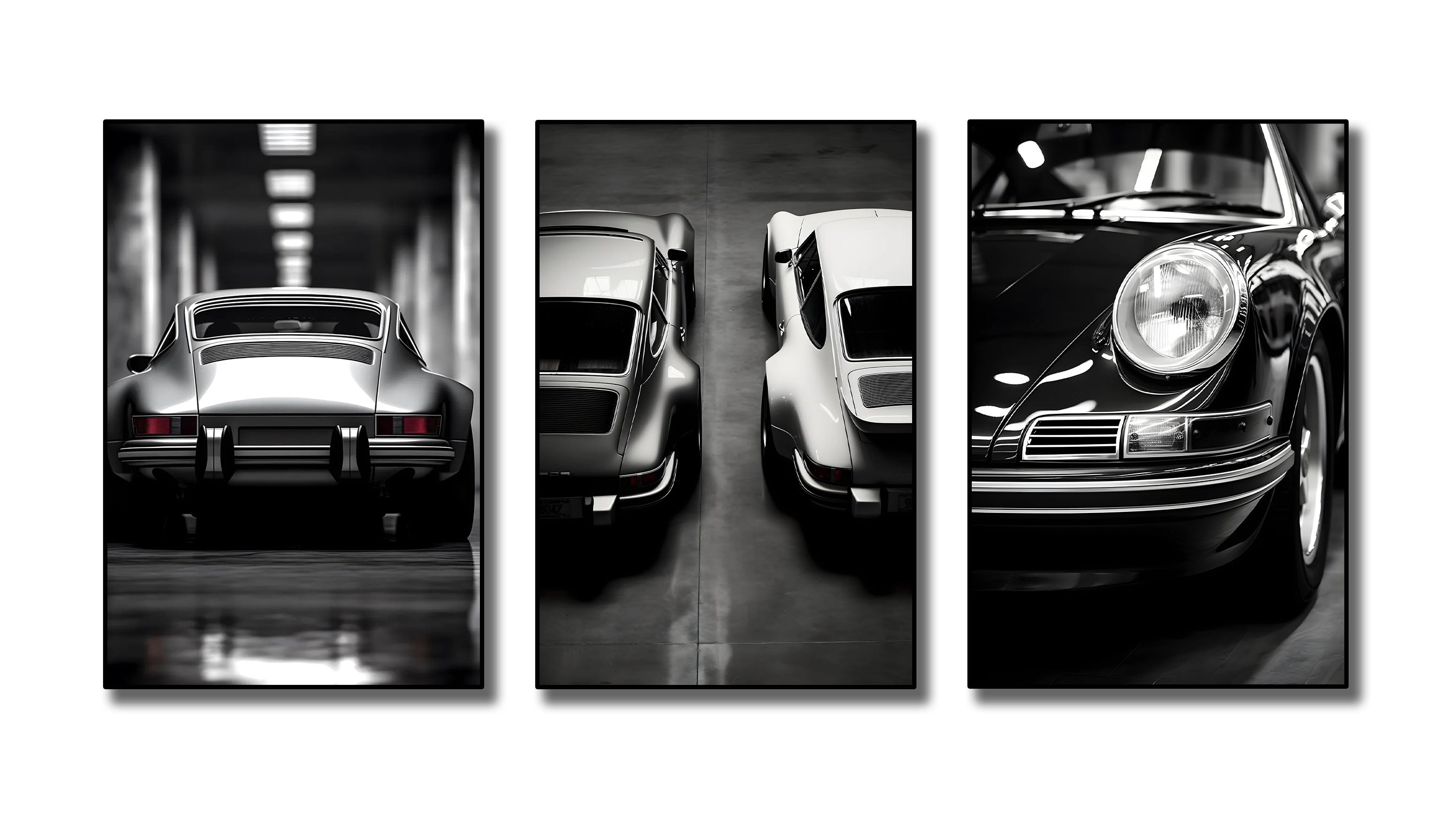 Framed 3 Panels - Porsche