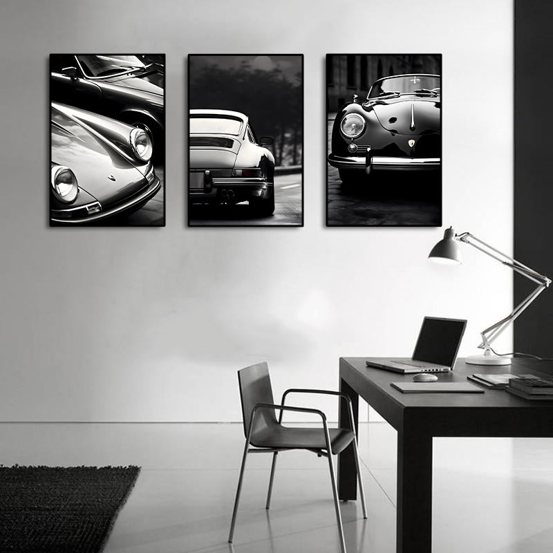 Framed 3 Panels - Porsche