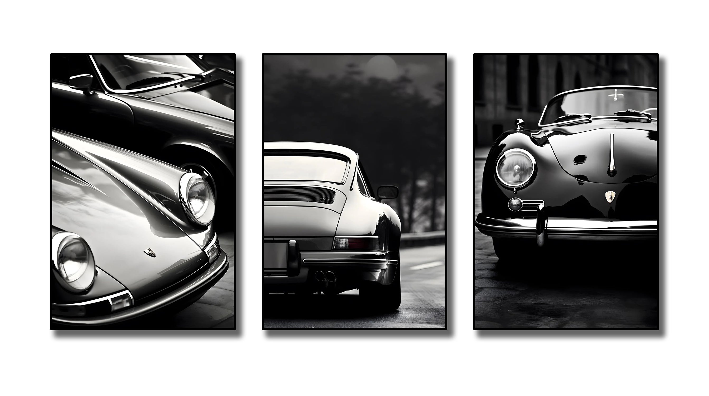 Framed 3 Panels - Porsche