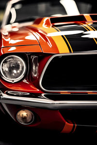 Pine Stretched  Framed 3 Panels - Ford Mustang
